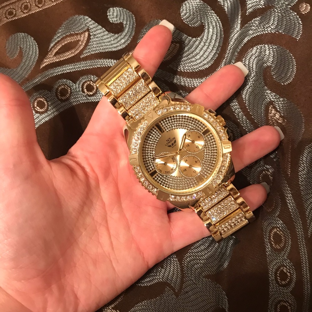 Gold Jeweled Watch